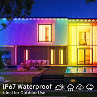 Luces de Navidad para Exteriores, Decoración de Fachadas de Edificios y Hoteles, Control Remoto, IP67, Luces LED RGB de 1W, Fuente de Luz Puntual de PC