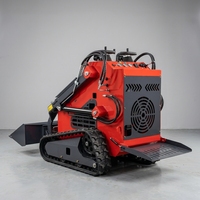 Chargeuse compacte sur chenilles diesel 360kg 380kg pour travaux de construction, avec nivellement automatique et fonction de forage de roche