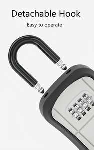 Candado de aleación de aluminio, cerradura de combinación de 4 dígitos, caja de almacenamiento de llaves, caja segura de seguridad oculta - Product Image 5