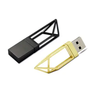 2024 Electronic gadgets Custom logo metal USB flash drive 32gb bulk cheap memoria USB Key pen drive 128GB