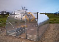 Serre tunnel économique personnalisable pour jardin, serre de jardinage à accès direct