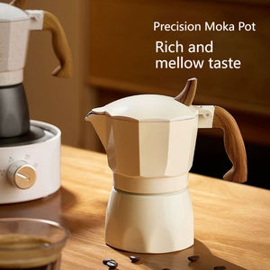 Cafetera Italiana <span class=keywords><strong>Moka</strong></span> de <span class=keywords><strong>Doble</strong></span> Válvula Personalizable y Ecológica, Cafetera Espresso de Aleación de Aluminio para Preparar Café Portátil al Aire Libre - Product Image 1