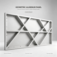 Système de Façade Géométrique Modulaire en Panneaux d'Aluminium pour Mur Rideau et Revêtement Mural Extérieur de Bâtiments de Bureau et de Campus