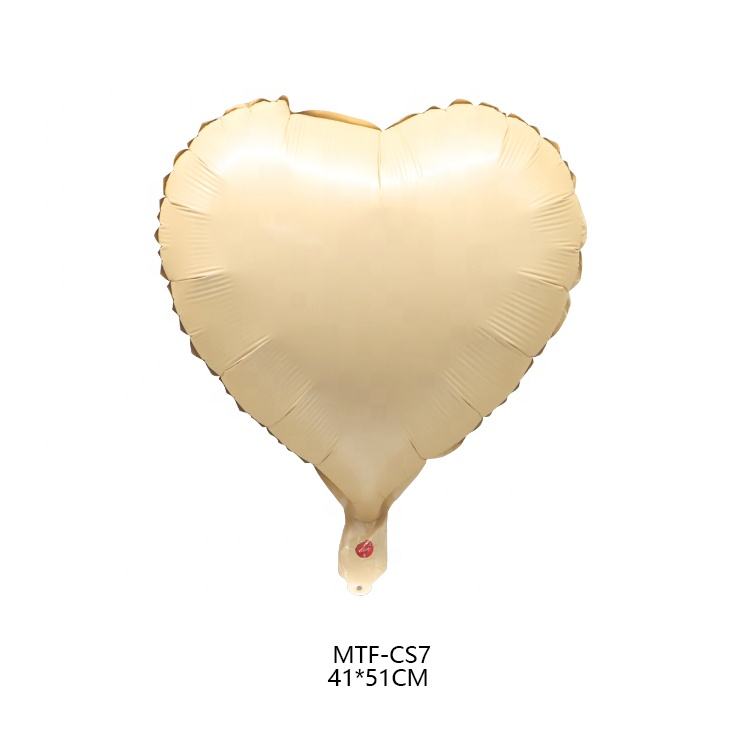 MTF Hot Selling 18 Inches Solid Color Heart Shape Helium Balloons Set Party Decoration in Bulk