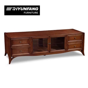 Meuble <span class=keywords><strong>TV</strong></span> de luxe en noyer de style rétro américain, en bois massif, avec rangement mural pour salon, mobilier de maison - Product Image 2