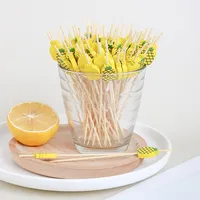 100 adet tek kullanımlık bambu şiş yiyecek kürdanları büfe kek meyve çatalı parti kek tatlı salata sebze çubukları kürdan şiş