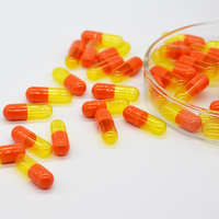 Capsules végétales HPMC à remplissage facile, bicolores bleu-blanc, jaune-blanc, capsules vides à base de plantes