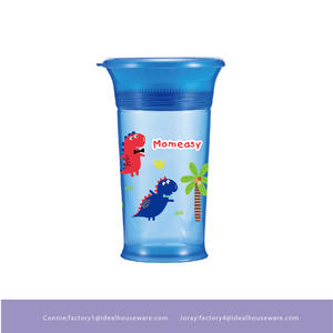 Taza de aprendizaje de silicona de grado alimenticio para bebé, Copas de entrenamiento para beber anticaída, venta al por mayor - Product Image 3