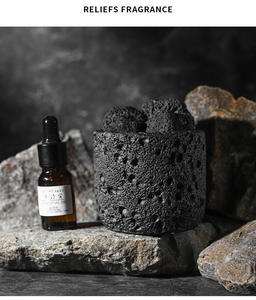 Pot à bougie en béton à motif pierre - Écologique, réutilisable, récipient vide pour l'aromathérapie pour les ventes transfrontalières - Product Image 4