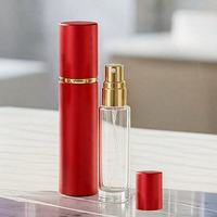 Flacon pulvérisateur de parfum rechargeable 5ml 10ml 15ml avec capuchon à tirette, étui cylindrique mince en aluminium et flacon intérieur en verre – Grande Vente