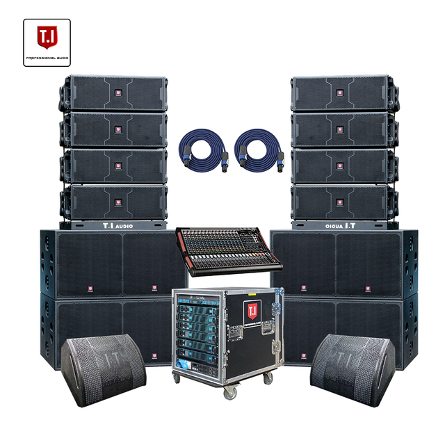 Dual 10 Inch Two Way Passive Waterproof Line Array Speakers Audio Sound System Equipment for Church