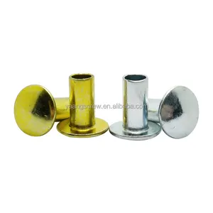 Remaches de metal, remaches sólidos de acero galvanizado, 2mm, 3mm, 4mm, 5mm, cabeza de sartén chapada en zinc, remache ciego