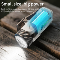Senter Mini Empat Sumber Cahaya Magnetik Kuat Isi Ulang dengan Klip Induksi untuk Lampu Kepala Kerja, Berkemah, dan Perbaikan Kendaraan