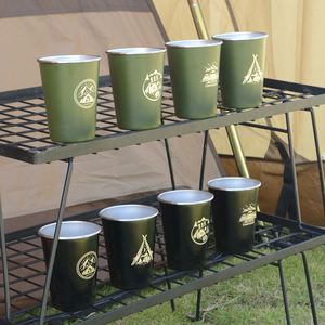 แก้วกาแฟชาแบบซ้อนได้ สแตนเลสสตีลผนังเดียว แก้วไวน์เบียร์ พิมพ์โลโก้ได้ - Product Image 1