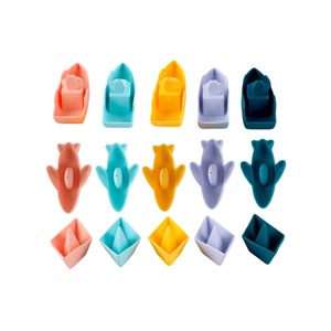 Bateau de bain en silicone pour enfants, jouet créatif pour jeux aquatiques, 105mm, pour enfants de 3 à 6 ans, unisexe, couleur bleu lac - Product Image 2