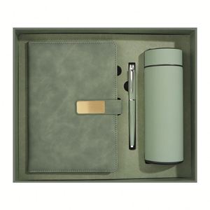 Set de Regalo Empresarial Personalizado: Cuaderno A5 de Cuero PU con Bolígrafo y Vaso para Reuniones Anuales de Empresa, Set de Regalos Corporativos - Product Image 3