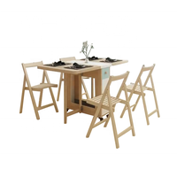 GCON Table de salle à manger pliante en marbre et bois Meubles de salle à manger pliables Ensemble peu encombrant