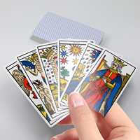 Jeu de tarot vintage de Marseille, impression personnalisée, 78 cartes avec guide pour les lecteurs de tarot et la pratique de la divination