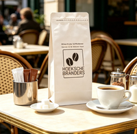 Sacs d'emballage en papier personnalisés écologiques, biodégradables, en kraft, pour café en grains, avec fermeture éclair