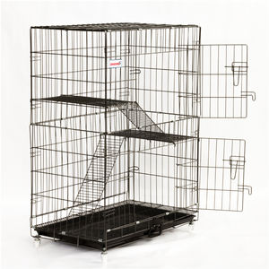 Chine Excellente Qualité Pliable 3 4 Étages Pas Cher En Métal Grand Chat <span class=keywords><strong>Cages</strong></span> Avec Roues Cage Pour Animaux De Compagnie - Product Image 4