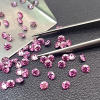 Moissanite Vente Directe d'Usine Couleur Rose 4 mm Rond Brillant Coupe Moissanite Prix Par Carat Vente en Gros