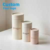 Tube en papier kraft écologique personnalisé pour emballage de crème cosmétique, parfum corporel, huile essentielle, avec impression de logo sur mesure