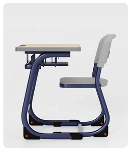Singolo studente scrivania regolabile in altezza con sedia Heavy Duty telaio in metallo per scuola a casa studio - Product Image 3