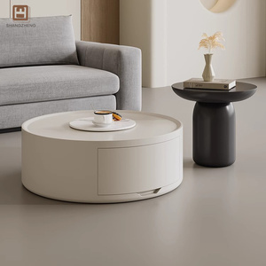 Moderno minimalista bianco rettangolare <span class=keywords><strong>TV</strong></span> Cabinet, accompagnato da arte astratta pezzo - Product Image 5