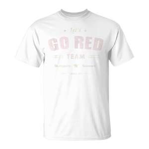 T-shirt vintage LET'S GO Red Team pour compétition de jeu de guerre, camp d'été, t-shirt promotionnel - Product Image 1