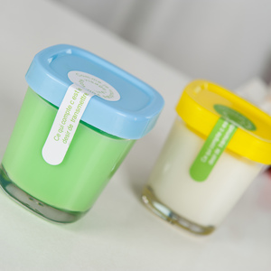 Barattoli in <span class=keywords><strong>Vetro</strong></span> Quadrati per Bambini all'Ingrosso, Ideali per Yogurt e Budini - Product Image 1