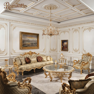 Set di Divani di Lusso <span class=keywords><strong>in</strong></span> Stile Turco, Divano <span class=keywords><strong>in</strong></span> Legno Intagliato Dorato Champagne con <span class=keywords><strong>Tavolino</strong></span> <span class=keywords><strong>in</strong></span> <span class=keywords><strong>Vetro</strong></span> per Arredamento di Ville e Palazzi di Lusso - Product Image 1