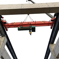 Pont roulant monopoutre automatique SDCRANE 5 tonnes, monté sur rail, commande au sol + à distance, palan électrique triphasé 380V 50Hz