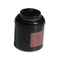 Boîte métallique personnalisée hermétique à double couvercle conteneur de couvercle intérieur vide pour thé café herbes gâteau cadeau boîte d'emballage