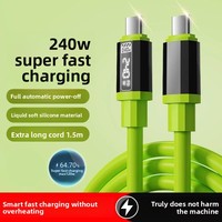 Cable de Datos Tipo C de Carga Súper Rápida de 240W con Material de Tejido