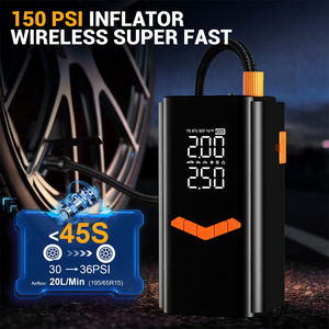 Démarreur de voiture multifonctionnel avec gonfleur de pneus, pompe à air numérique 150 PSI, <span class=keywords><strong>booster</strong></span> de <span class=keywords><strong>batterie</strong></span> d'urgence 12 V et <span class=keywords><strong>batterie</strong></span> externe - Product Image 3