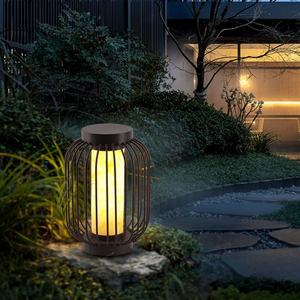 Lámpara Solar LED de Jardín con Diseño de Jaula de Pájaro, Estilo Chinoiserie Moderno, Impermeable, de Aluminio, con Clasificación IP65, para Patio, Jardín, Oficina, Casa - Product Image 2