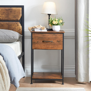 Comodino rustico in legno Somdot comodino fine tavolo per camera da letto vivaio soggiorno - Product Image 4