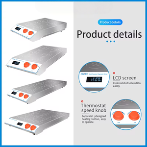เครื่องกวนสารแม่เหล็กแบบสแตนเลส Veidt พร้อมจอ LCD รองรับการปรับแต่ง OEM เครื่องกวนสารแม่เหล็กความเร็วต่ำ 6 ตำแหน่ง - Product Image 5