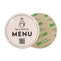 Autocollant NFC en époxy, taille personnalisée, étanche, carte de menu de table NFC pour restaurants