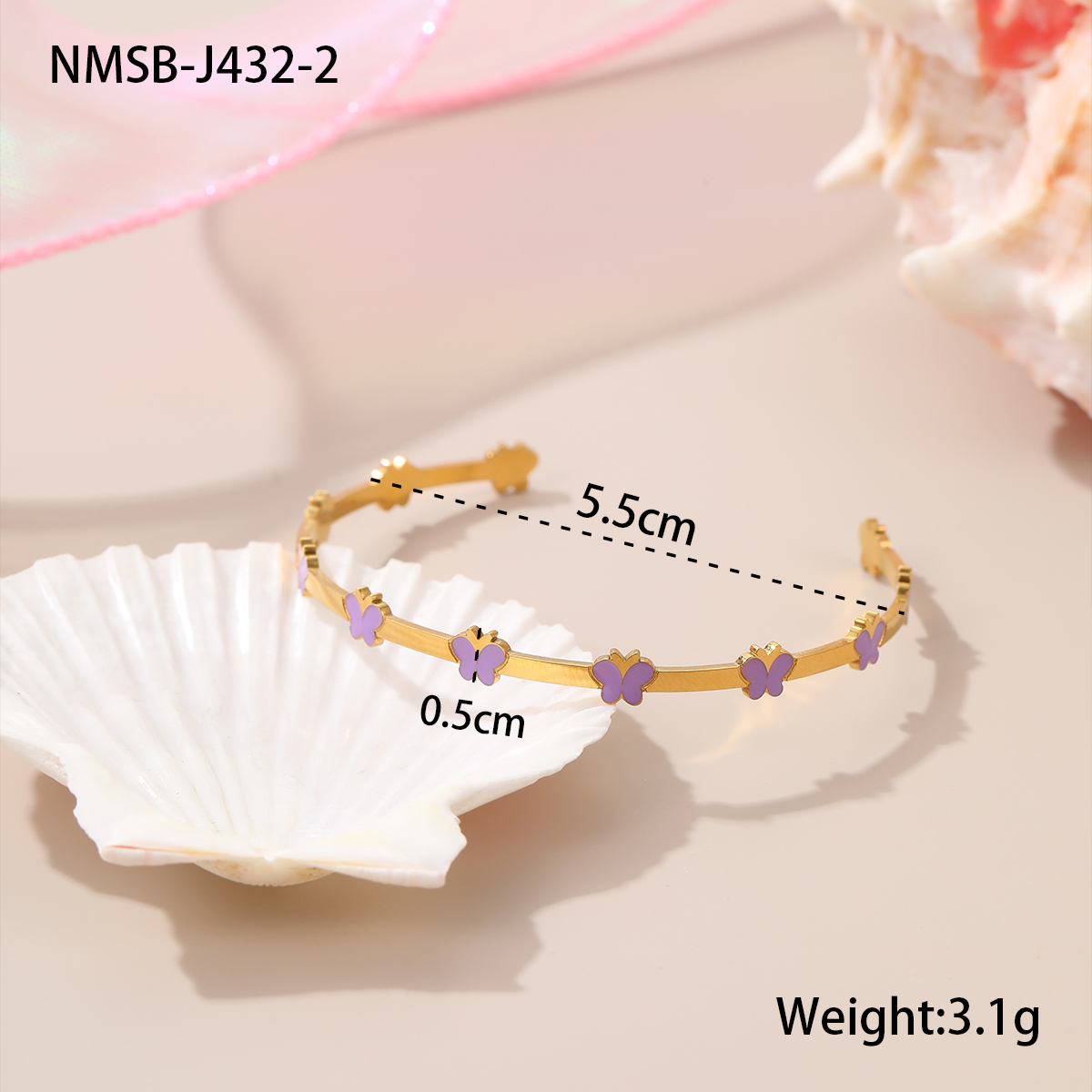 Bracelet violet NMSB-J432-2