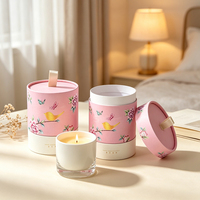 Boîte en tube de papier rond personnalisée, emballage cadeau en carton cylindrique pour pot de bougie parfumée, boîte de conteneur de bougie de luxe