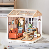 Robotime Rolife Entrepôt américain Puzzle en plastique 3D DW007 Salon confortable DIY Maison miniature
