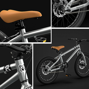 <span class=keywords><strong>Bicicleta</strong></span> Infantil de 16 Pulgadas con Ruedas de Entrenamiento, Frenos V, Una Velocidad, Cuadro de Acero, para Niños de 4 a 12 Años, Disponible en Fábrica - Product Image 4