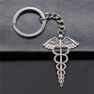 Vente chaude en alliage de Zinc porte-clés symbole de sauvetage porte-clés médecin <span class=keywords><strong>infirmière</strong></span> 3d porte-clés <span class=keywords><strong>caducée</strong></span> serpent porte-clés en métal - Product Image 2