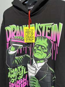 Offre Spéciale – Qualité Supérieure – Sweat-shirts à Capuche en Coton Lourd 100% « THAT'S A AWFUL LOT OF COUGH SYRUP » – Sweats à Capuche Personnalisés pour Hommes - Product Image 4