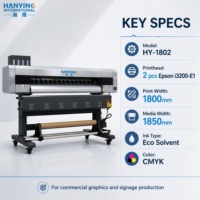 Machine d'impression numérique grand format, imprimante grand format de 1,8 m de large pour la production publicitaire