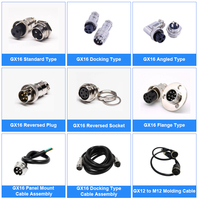 Conector de Aviación de 3 Pines GX25 Macho Cuadrado con Brida de 4 Orificios para Panel