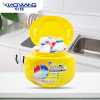 Kapsul Deterjen Pencuci Piring 5 in 1 Aroma Lemon Penghilang Noda Kemasan Kotak 3 Ruang 10g