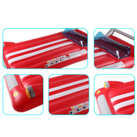 AMF Lit flottant gonflable, jouet aquatique, pour fêtes de piscine estivales, portable, en PVC de 0,25 mm d'épaisseur