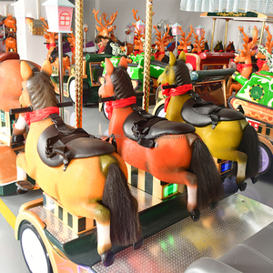 Mini Trackless <b>Electric</b> <b>Train</b> Kids 'Happy <b>Train</b>' Amusement Park Ride Beautiful Horse Design Battery-Powered Tourist <b>Train</b> - Product Image 3